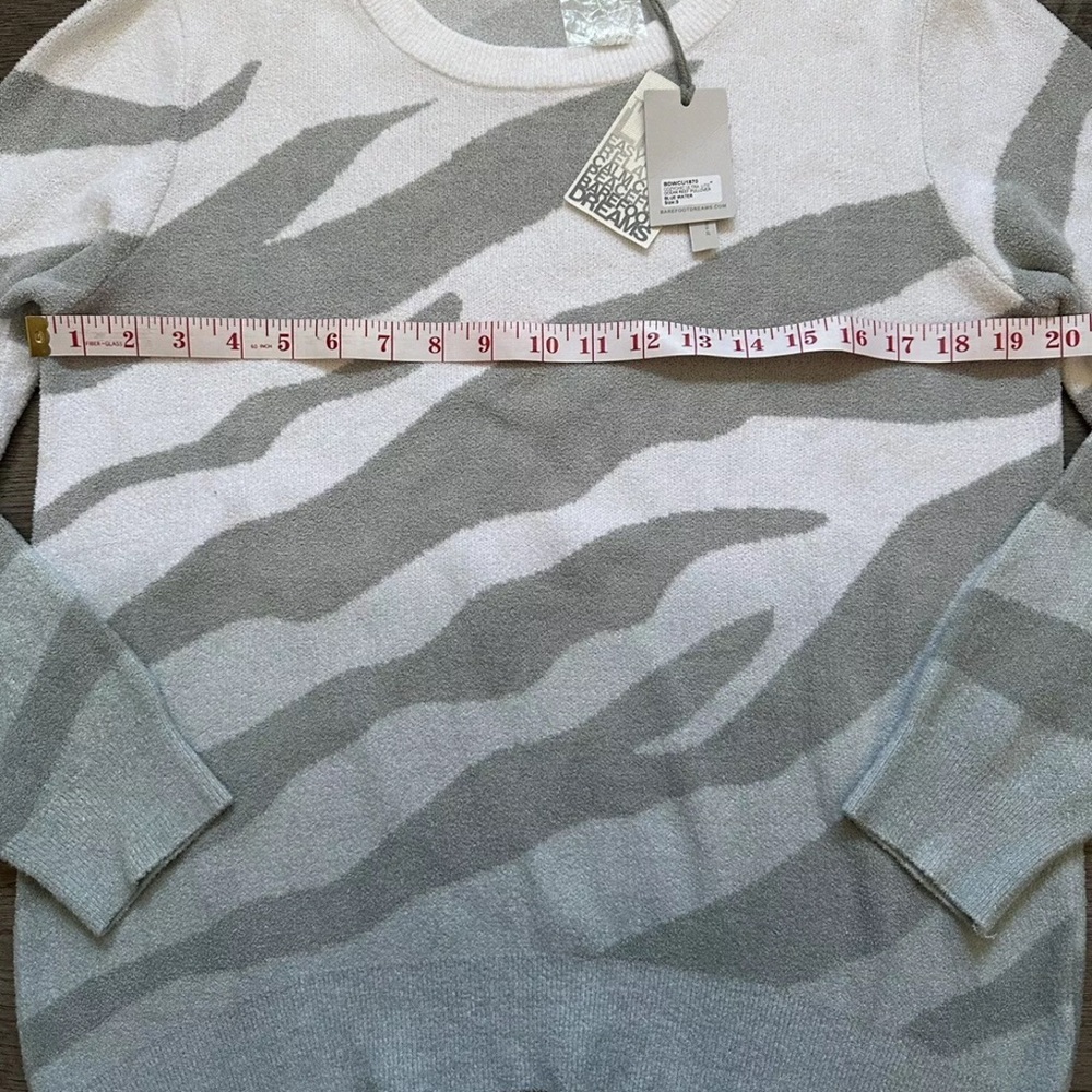 Barefoot Dreams Cozy Chic Ultra Lite Ocean Reef Pullover Sweater In waterfall S - Picture 4 of 7